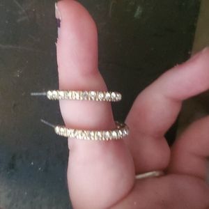 Cute gold hope earrings